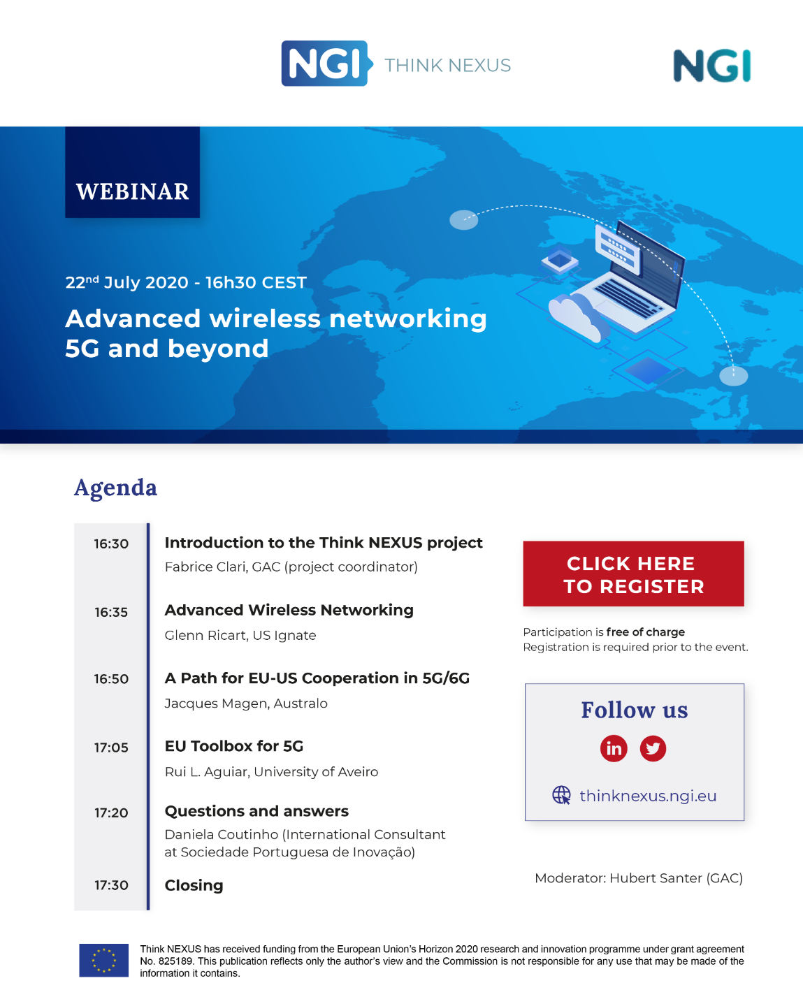 Think NEXUS Webinar: Advanced wireless networking 5G and beyond
