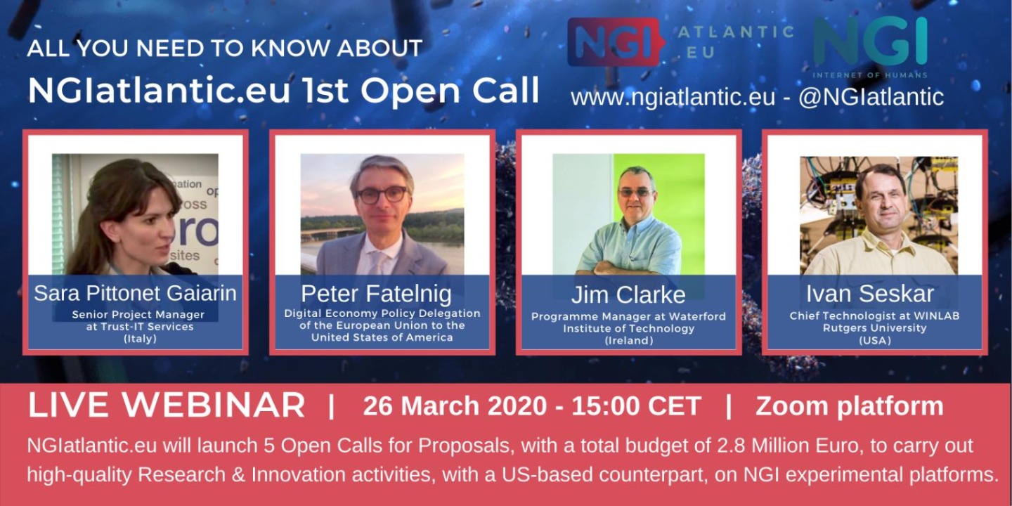 NGIatlantic webinar on 1st Open call