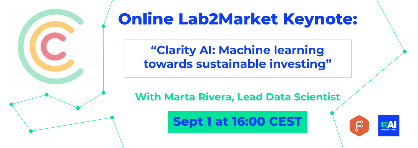Online Lab2Market Keynote: "Clarity AI: Machine learning towards sustainable investing"