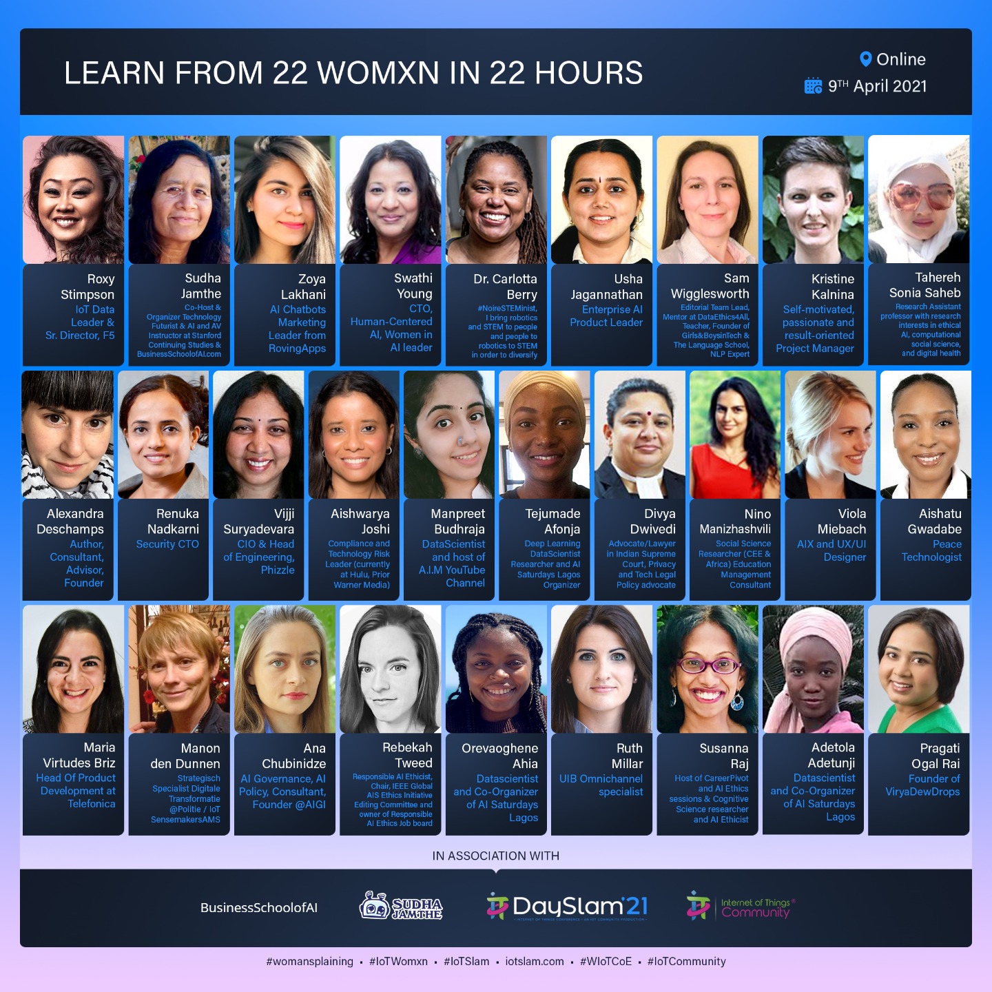 AI Research in 24 hours from 24 global womxn @ IoT Day