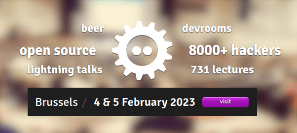 FOSDEM 2023: the Open Source developers place to be 🤖